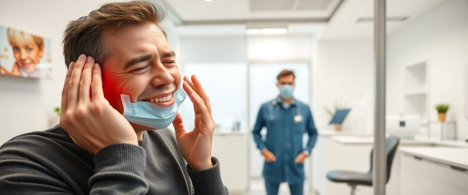 Patientin mit Zahnschmerzen, die in einer modernen Zahnarztpraxis in Hägendorf Erleichterung findet