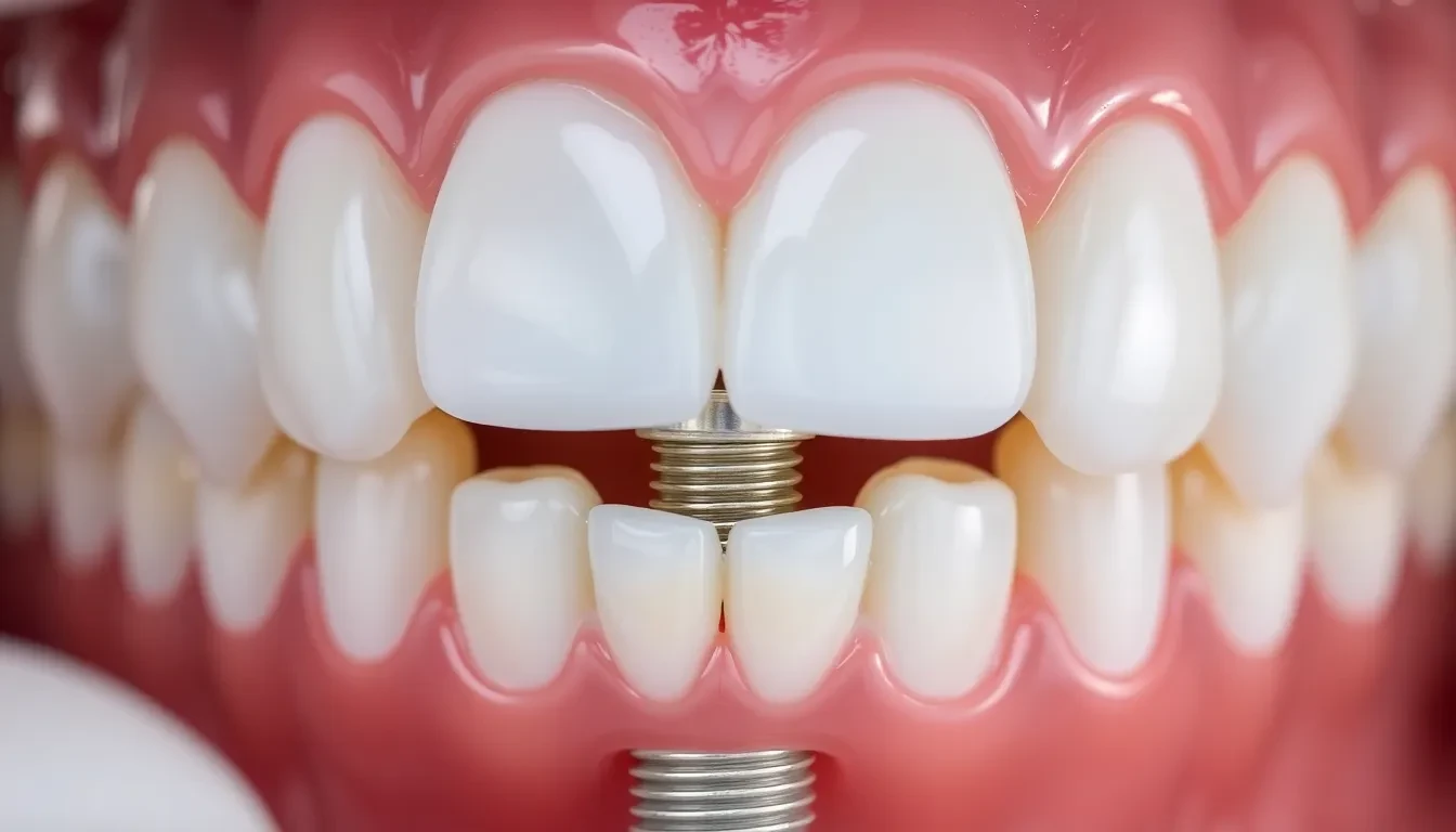 Einsetzen der Zahnkrone auf Straumann Implantat