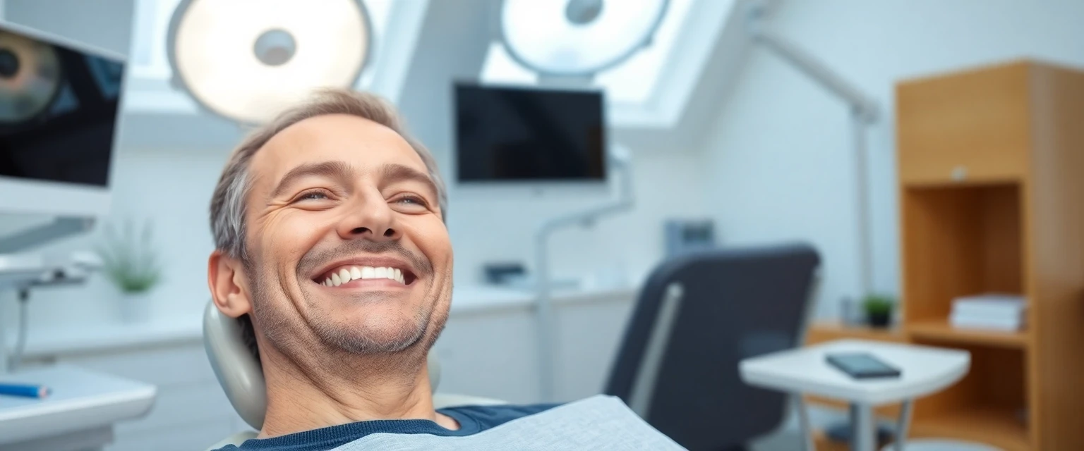 Patientin lächelt nach erfolgreicher Wurzelbehandlung in der Praxis Bontognali