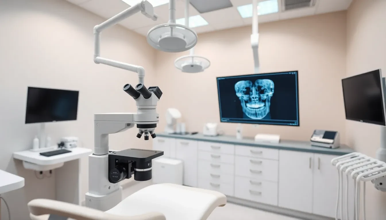 Moderne Zahnarztpraxis mit Hightech-Ausrüstung für Wurzelbehandlung