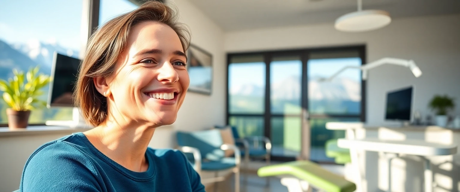 Moderne Zahnarztpraxis in Oensingen mit entspanntem Patienten