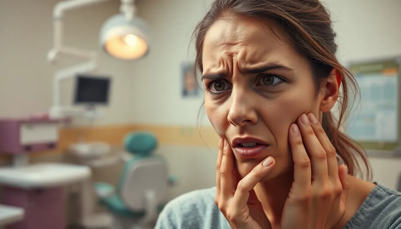 Frustrierter Patient mit Zahnschmerzen