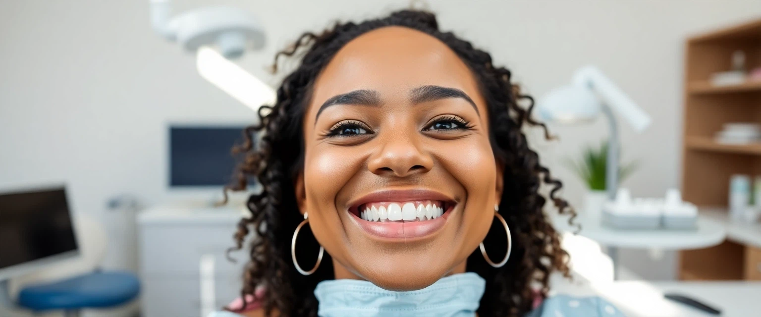 Glücklicher Patient mit neuem Zahnersatz in der Zahnarztpraxis Bontognali