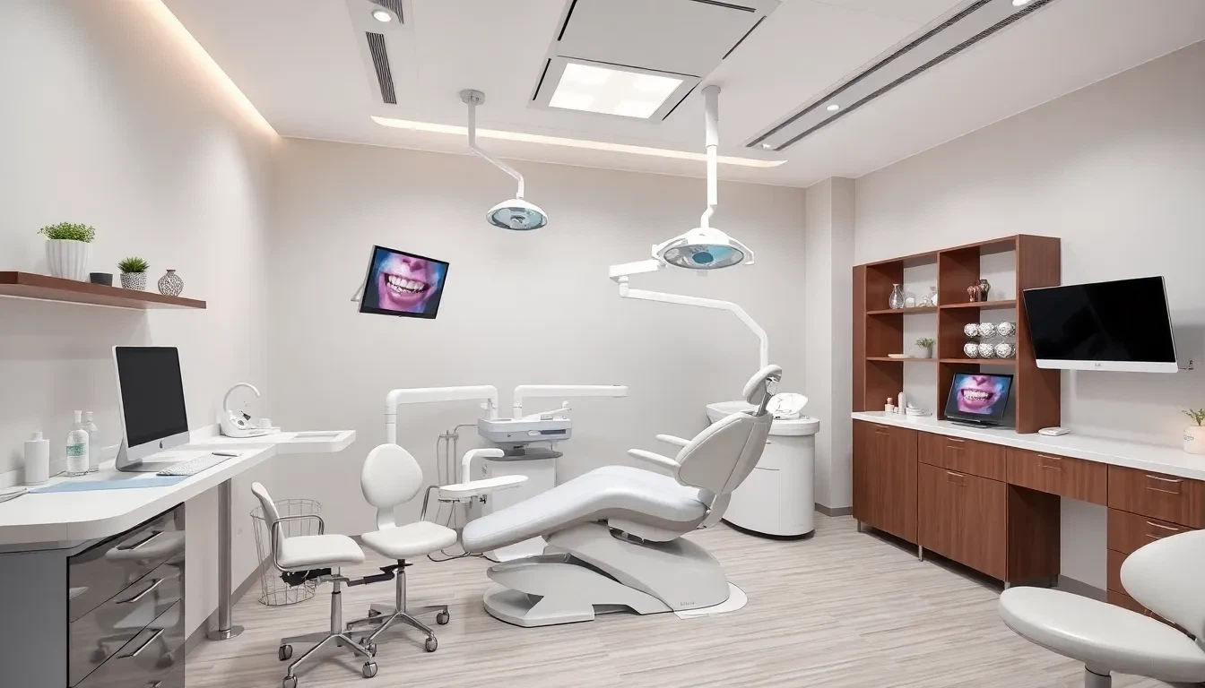 Moderne Zahnarztpraxis mit CEREC-Gerät für schnellen Zahnersatz