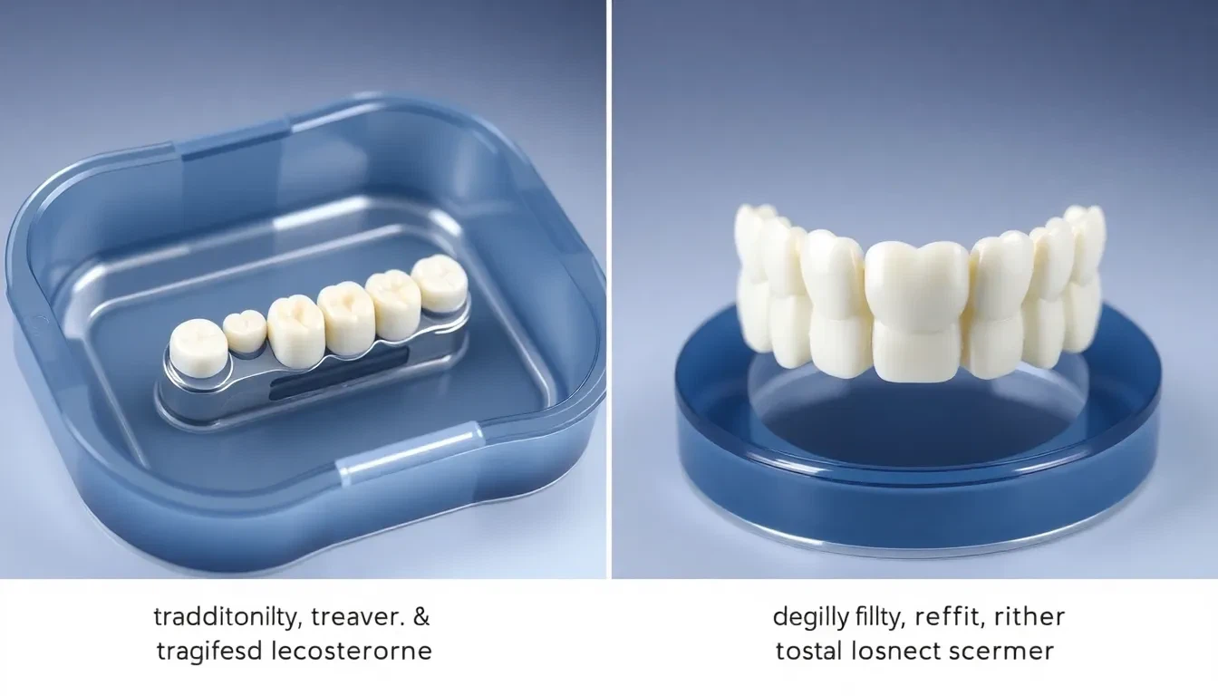 Vergleich CEREC digitaler Scan mit traditionellem Zahnabdruck