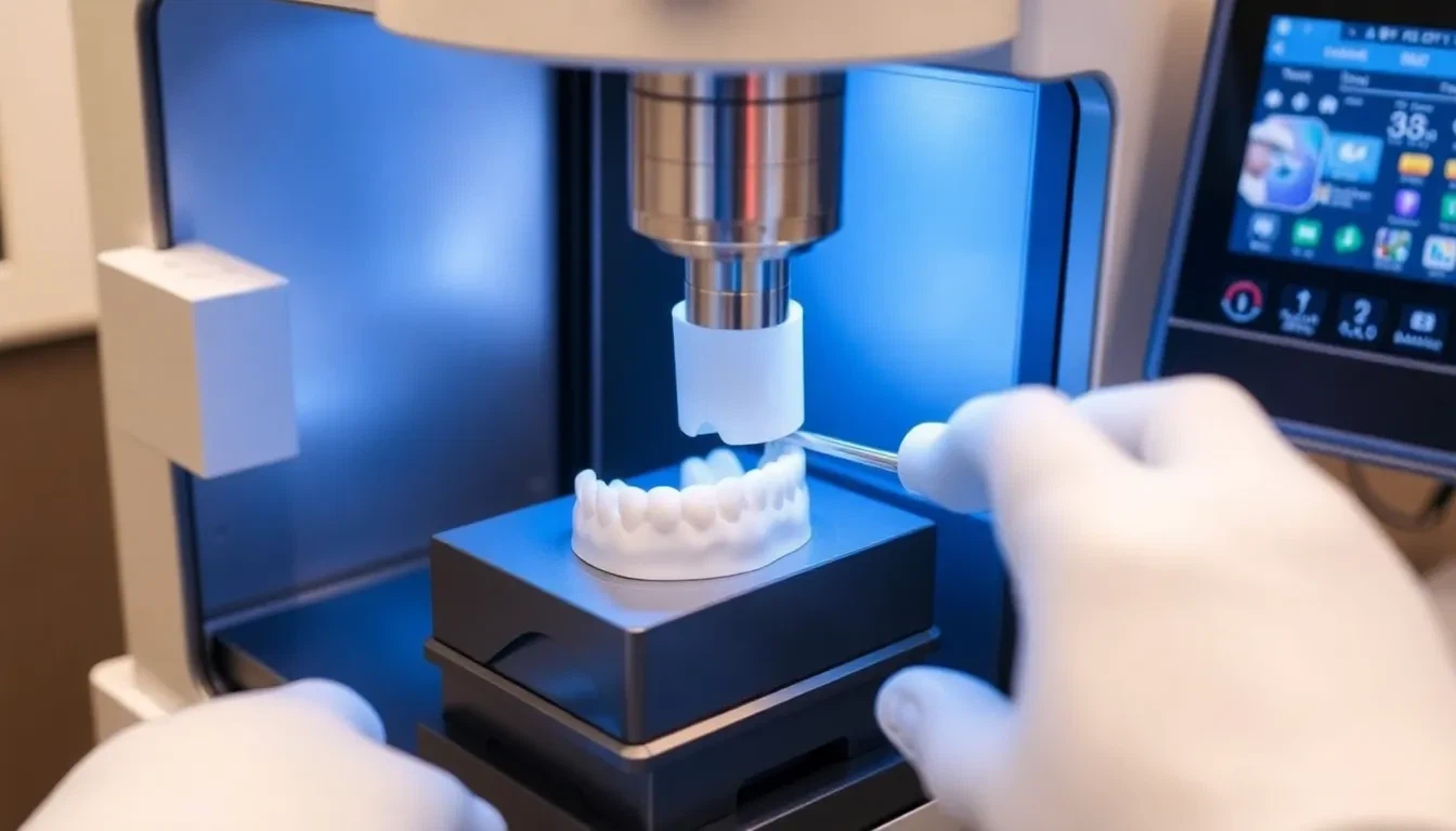 CEREC Fräseinheit in Aktion