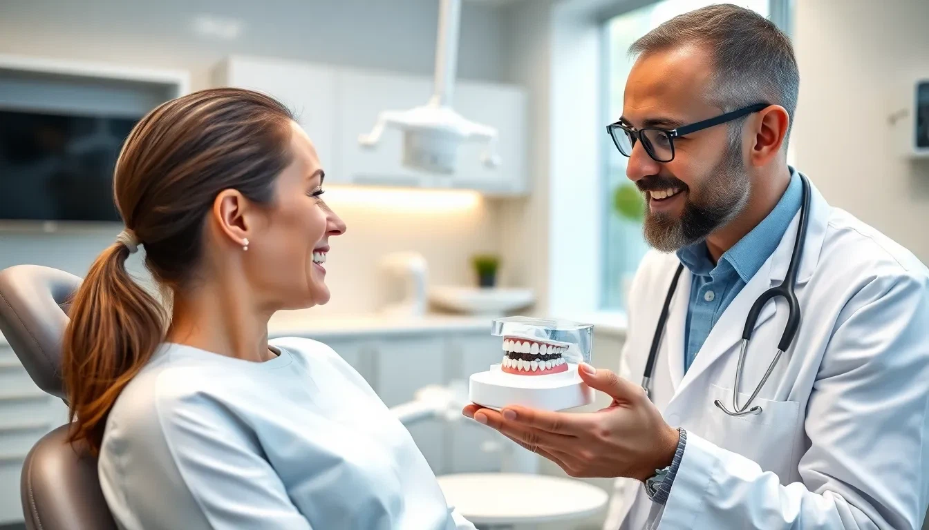 Zahnarzt erklärt Behandlungsplan