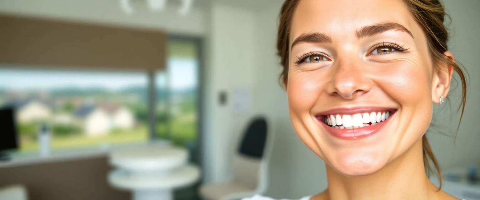 Glücklicher Patient mit neuem Zahnersatz in der Praxis Bontognali, Kanton Solothurn