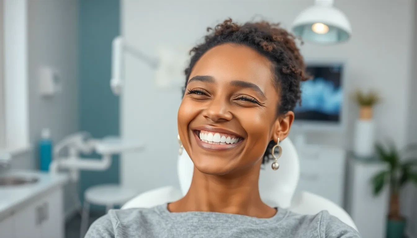 Person lächelt erleichtert nach Zahnbehandlung