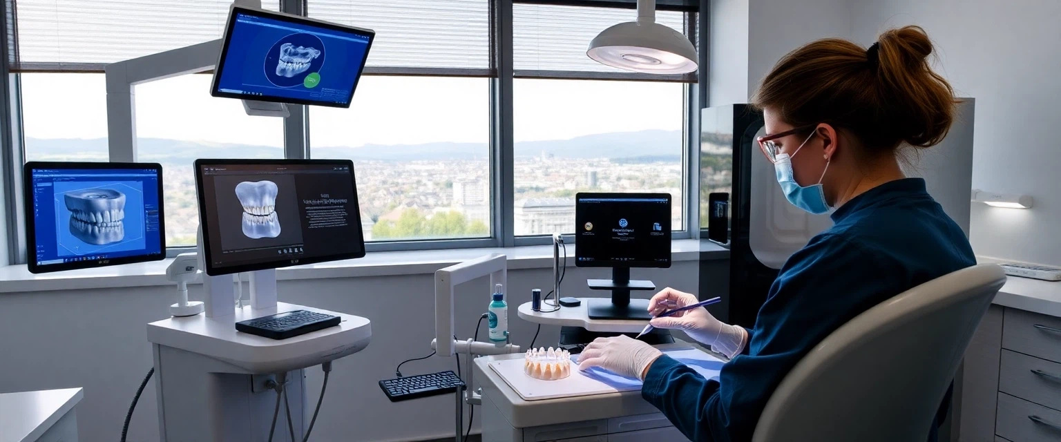 Zahntechniker in Solothurn bei der Arbeit an modernem Zahnersatz