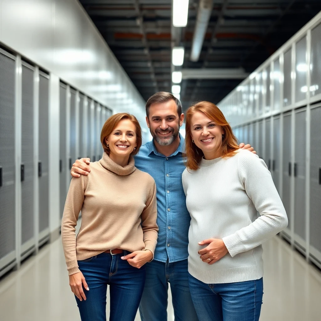 Glückliche Familie nutzt Hausrat einlagern Service