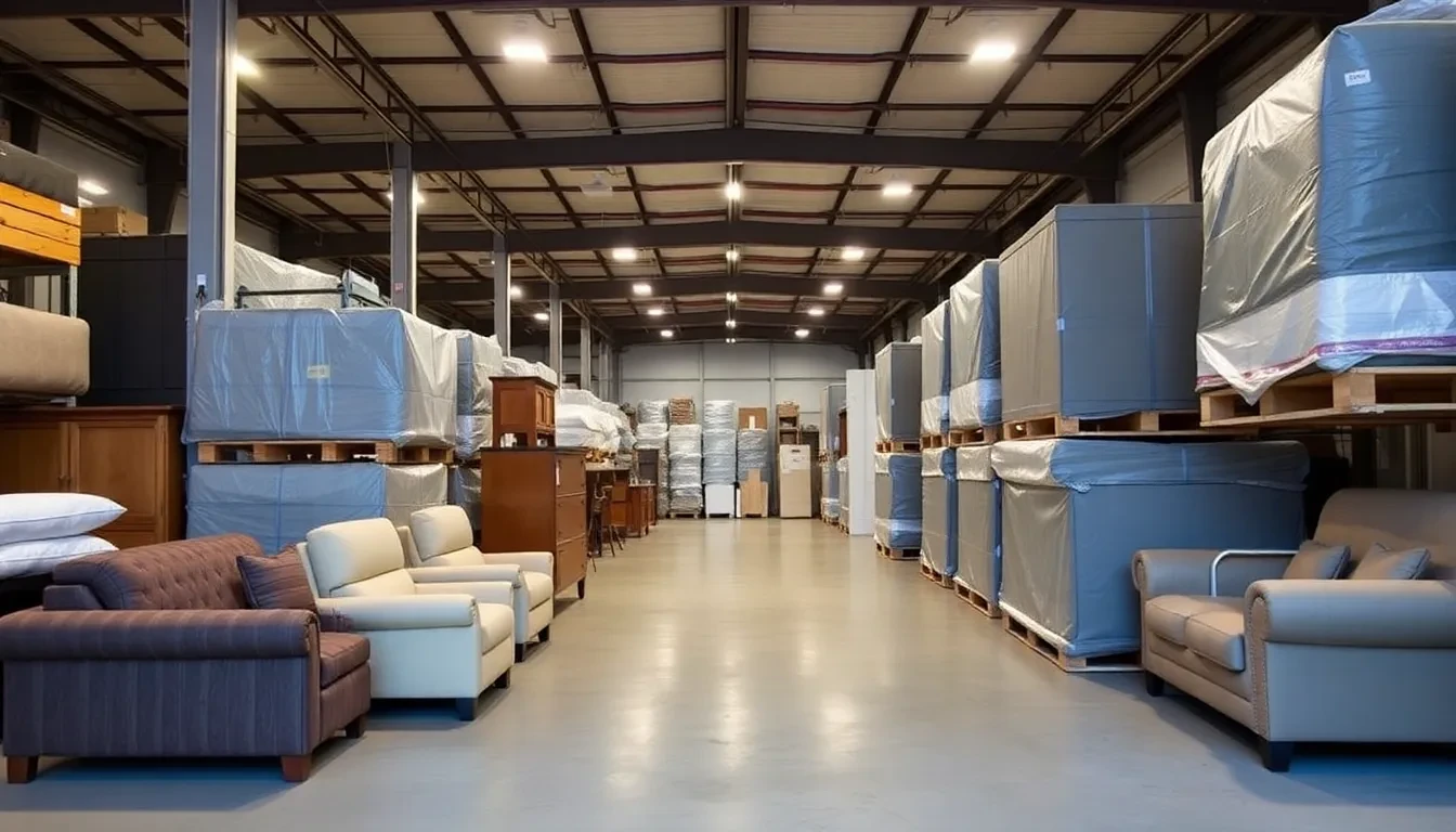 Sicheres und sauberes Möbellager für die Zwischenlagerung von Möbeln.