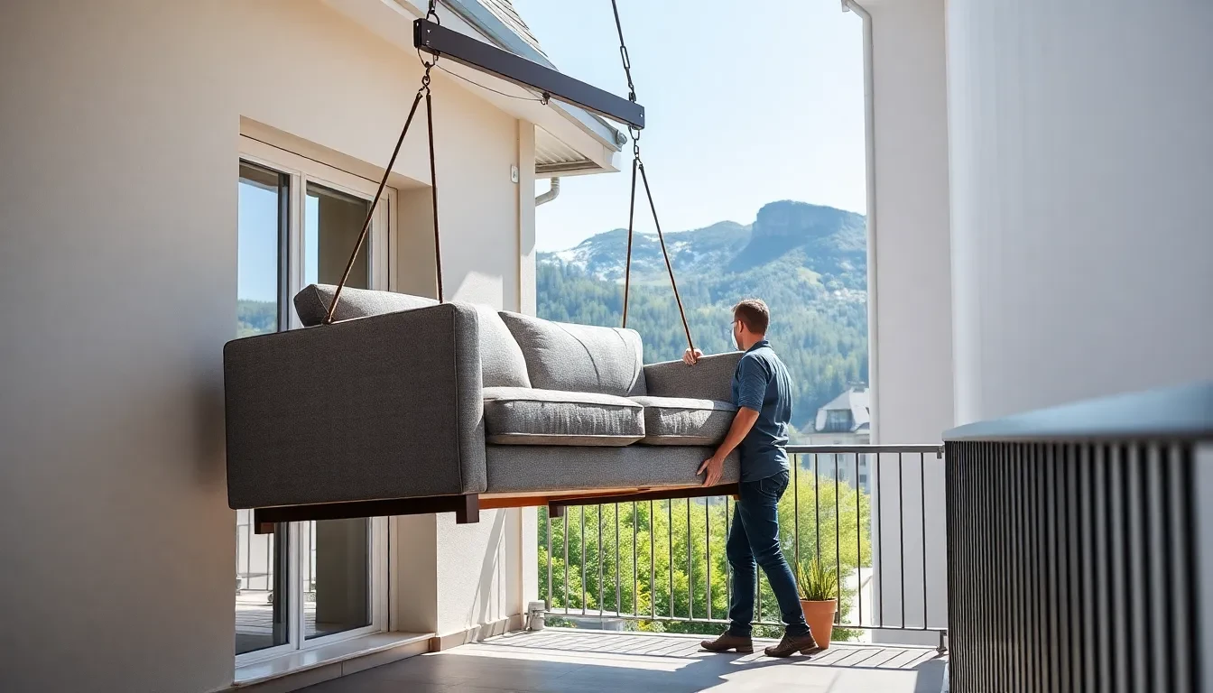 Umzugsaufzug im Einsatz bei einer Wohnungsübergabe