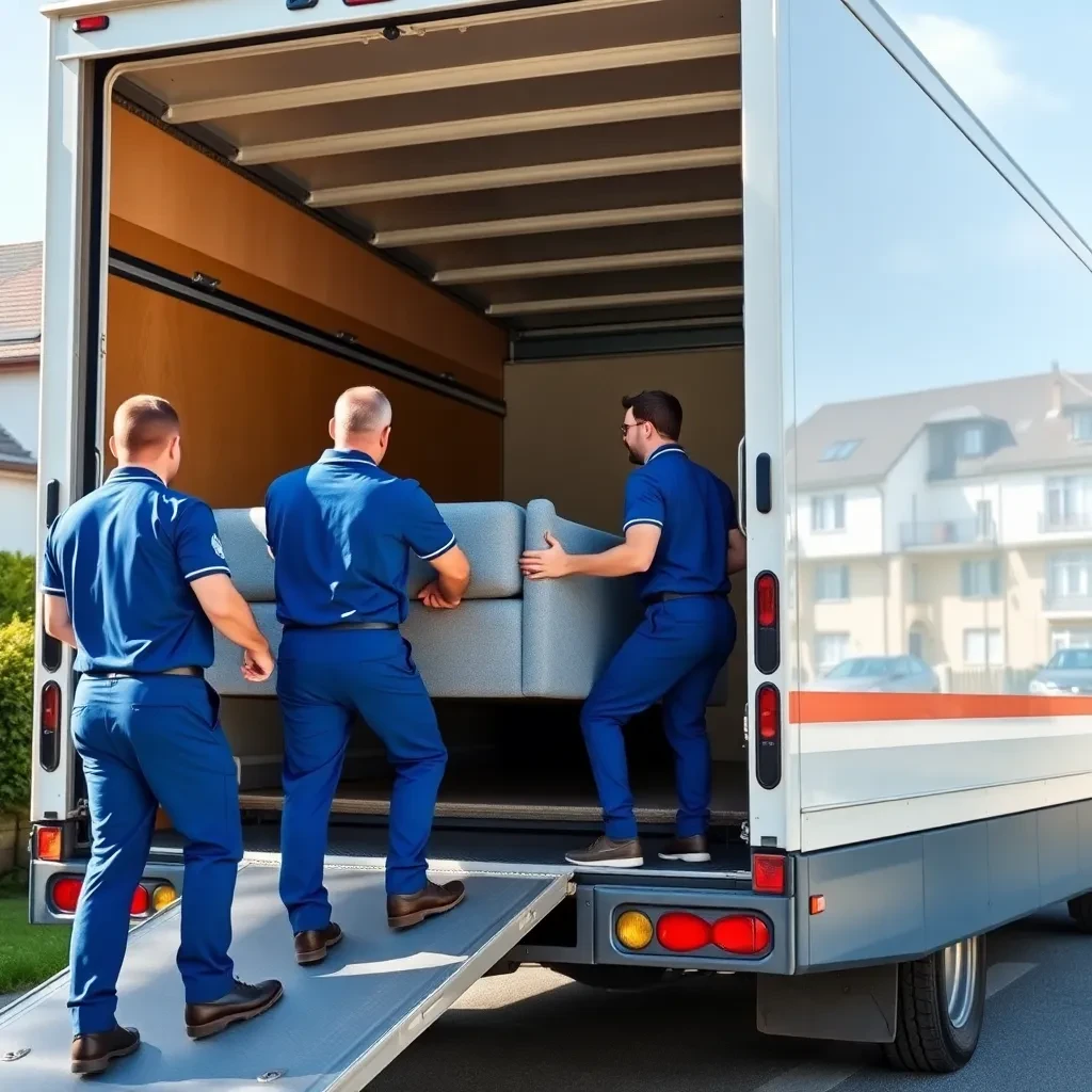 Professionelles Umzugsteam bei der Arbeit
