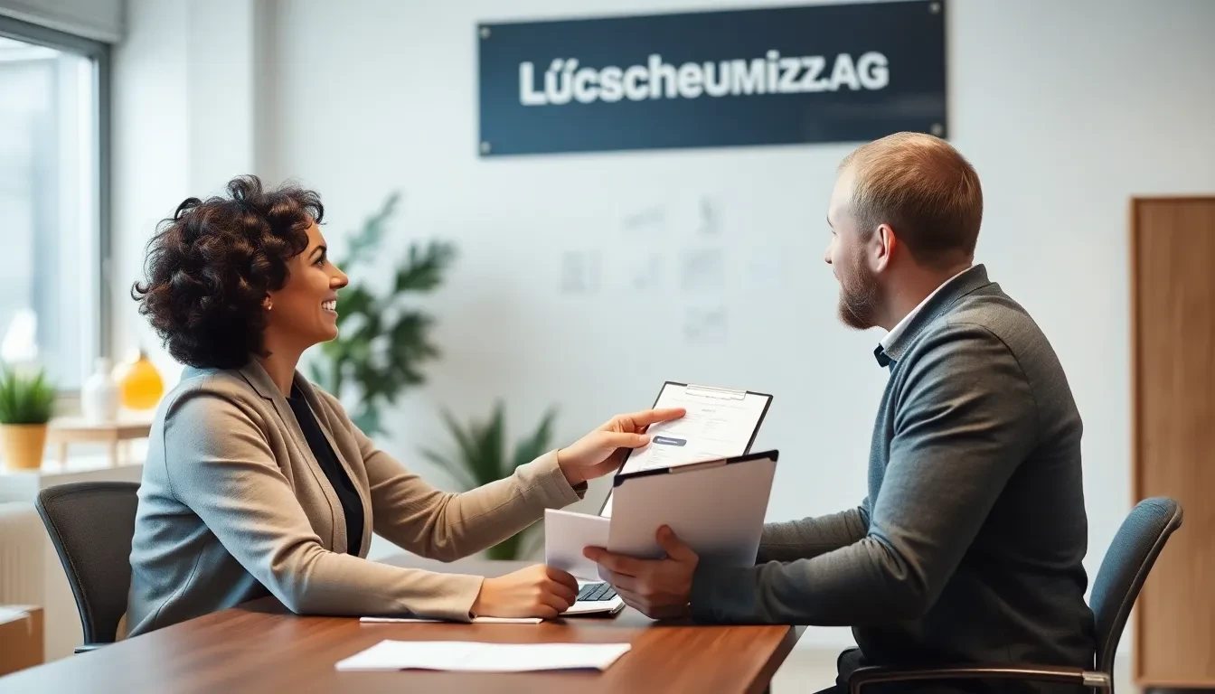 Umzugsberater im Gespräch mit einem Kunden