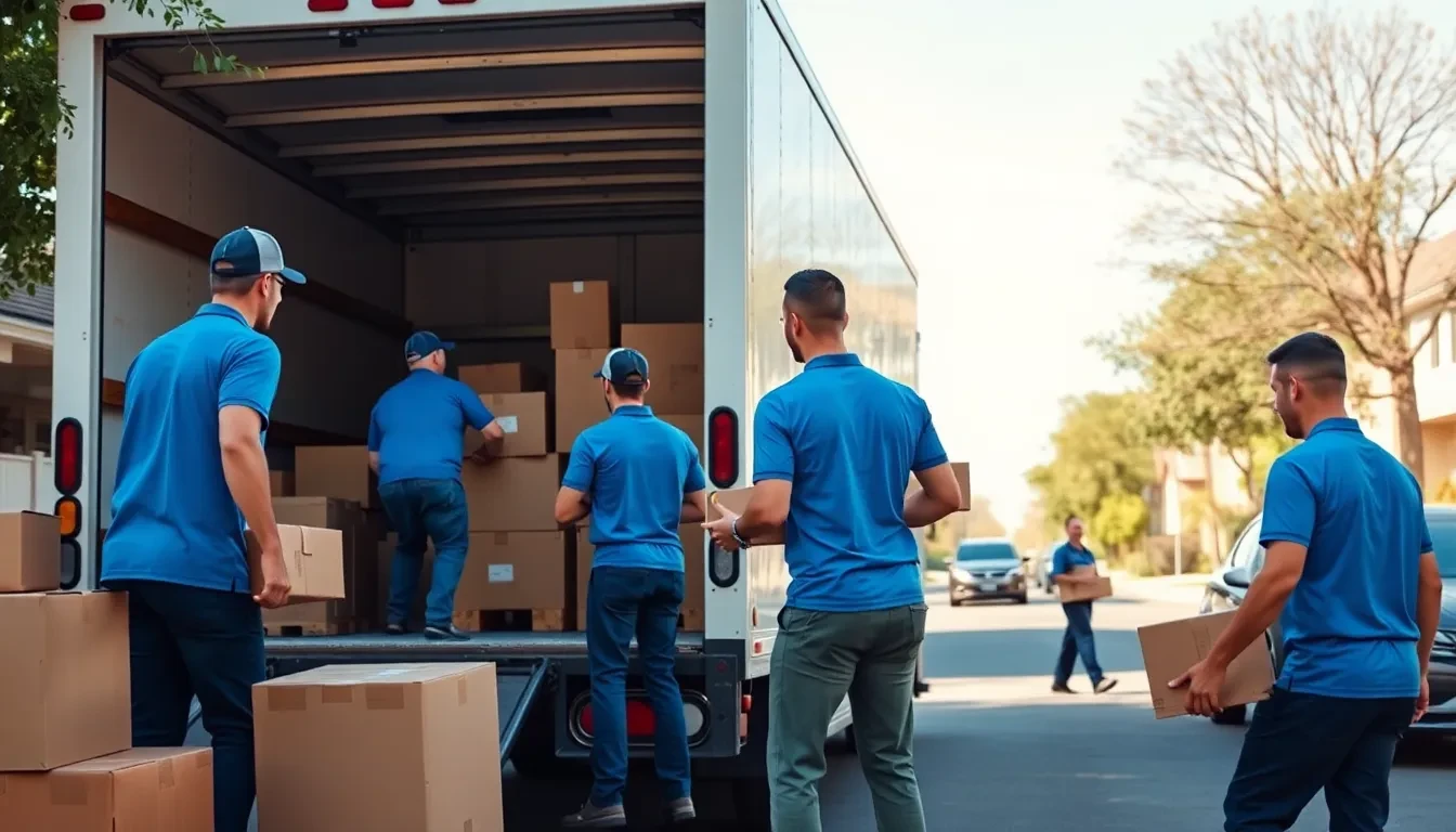 Umzugsteam beim Beladen eines LKW