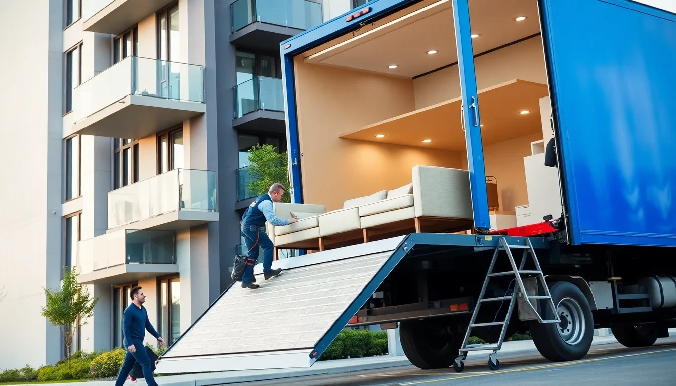 Umzugstag mit Möbellift