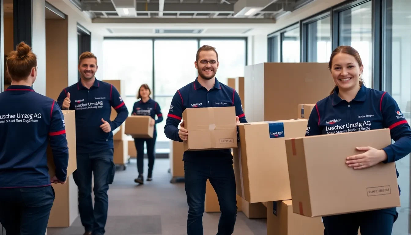 Lüscher Umzug Team bei der Arbeit