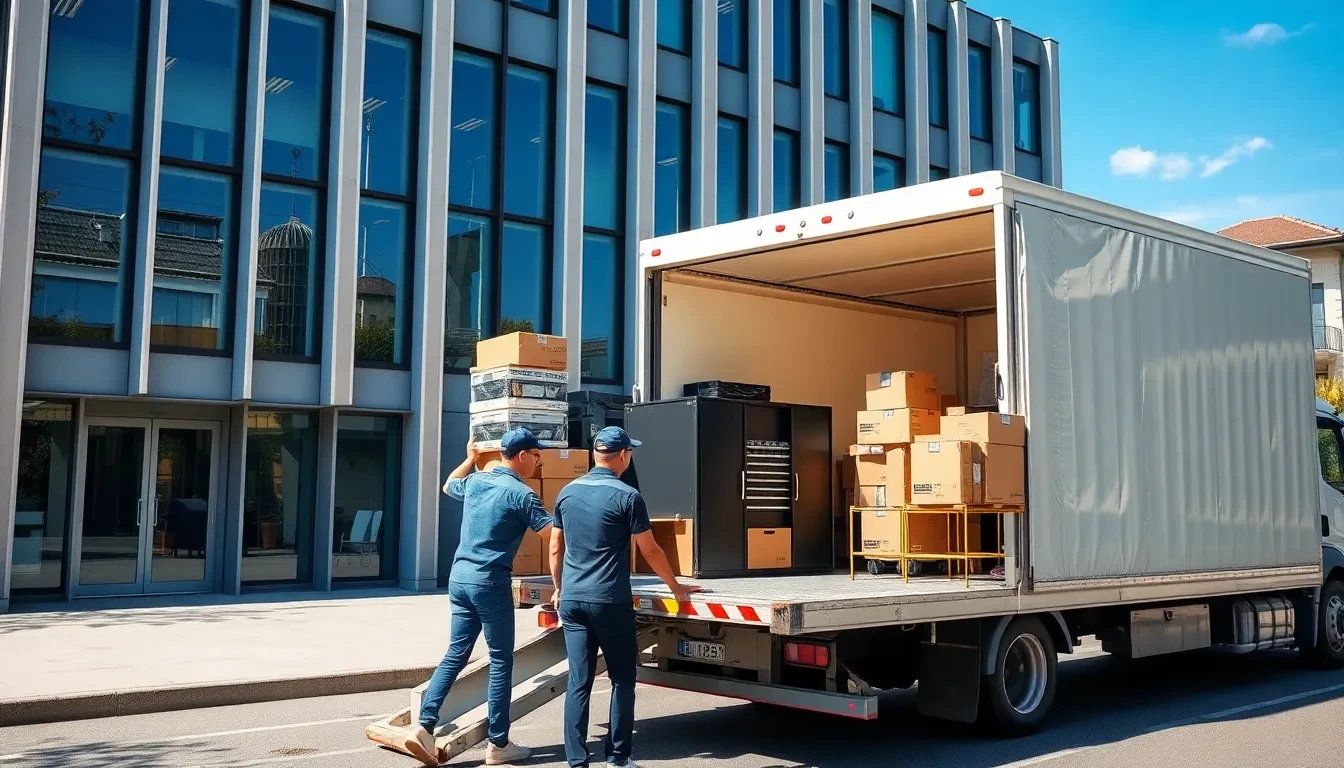 Professioneller Transport von Büromöbeln
