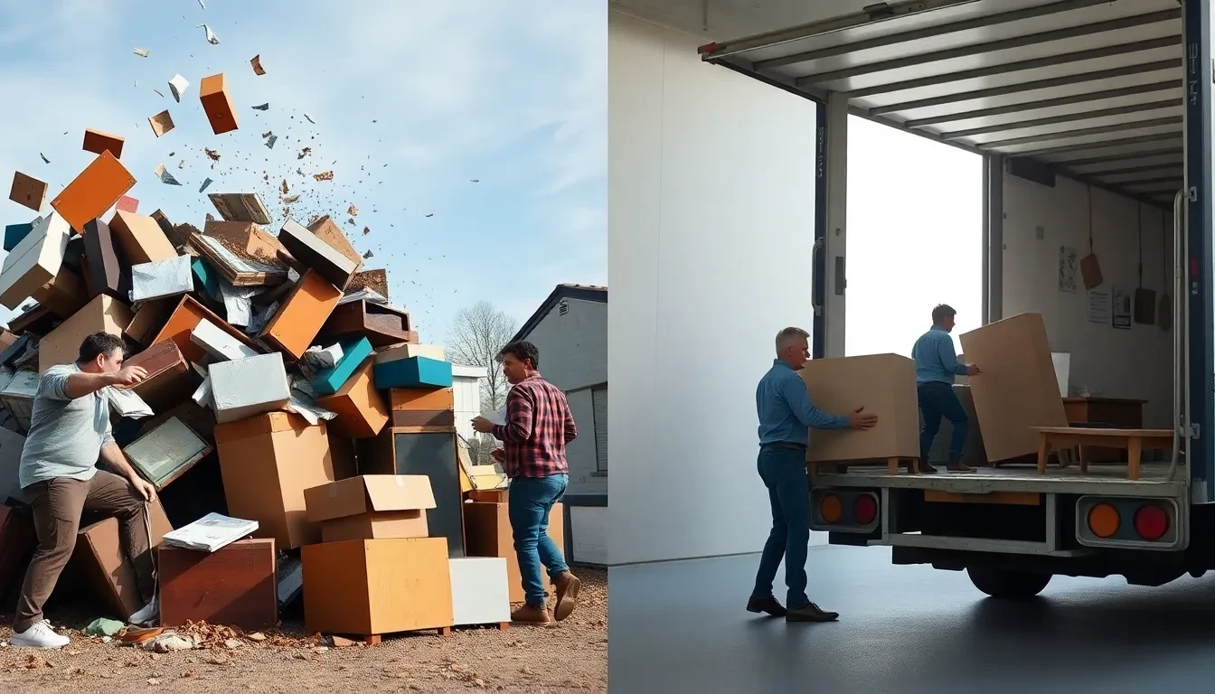 Vergleich zwischen chaotischer Selbstentsorgung und professioneller Möbelentsorgung