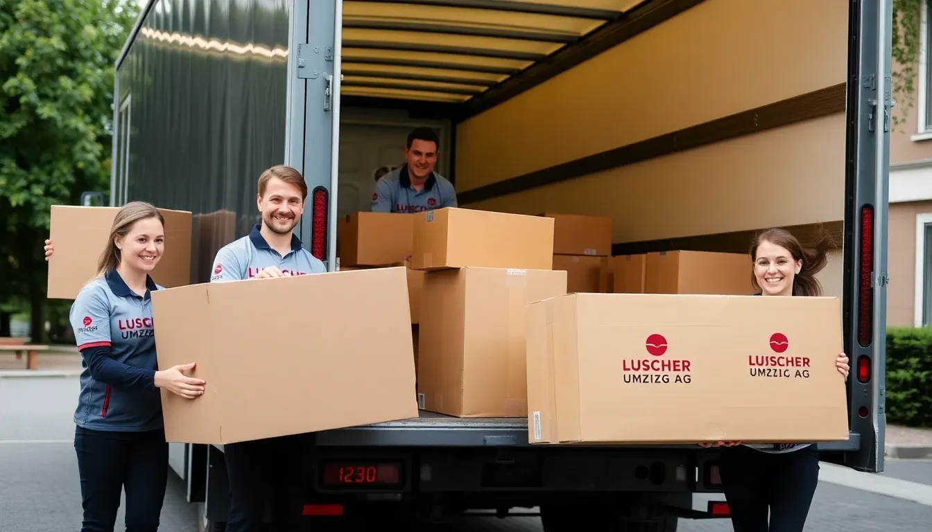 Team von Lüscher Umzug AG bei der Arbeit