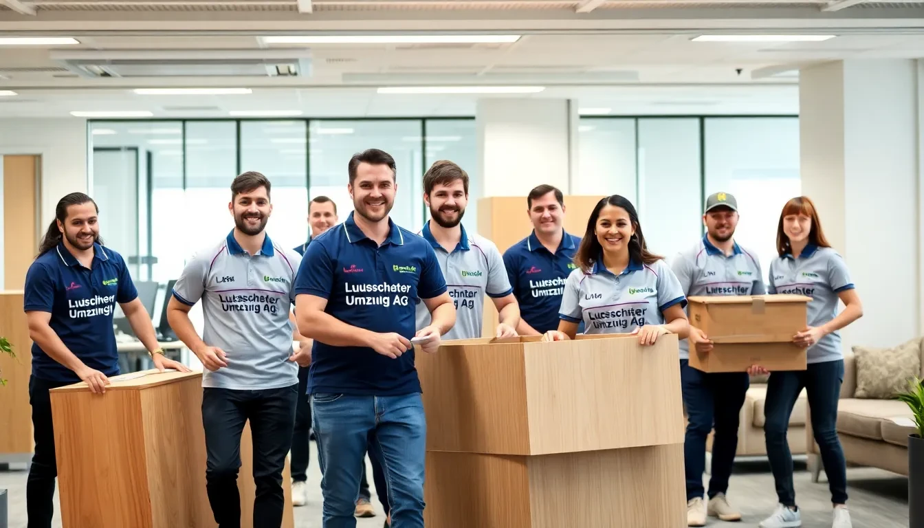 Team von Lüscher Umzug AG bei einem Firmenumzug in Zürich