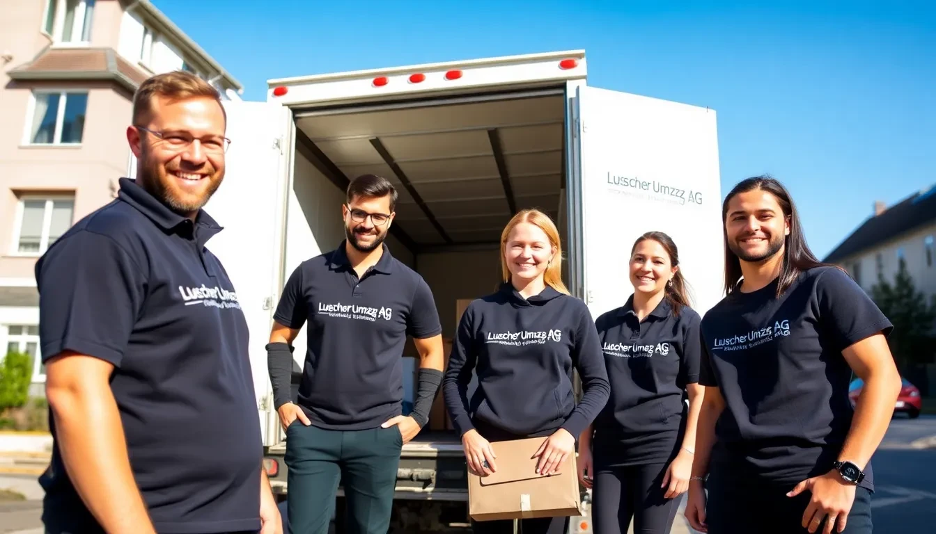 Das Team der Lüscher Umzug AG bei der Arbeit