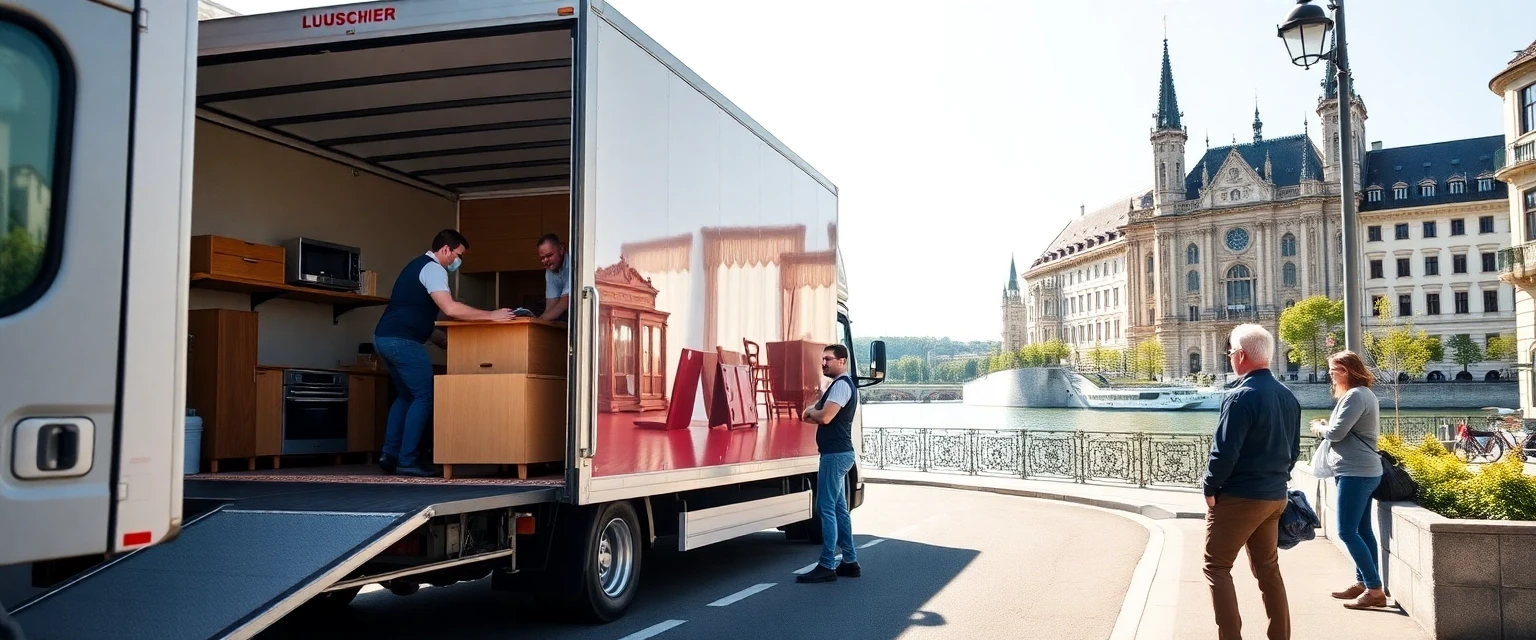 Umzugsteam lädt Möbel in Zürich