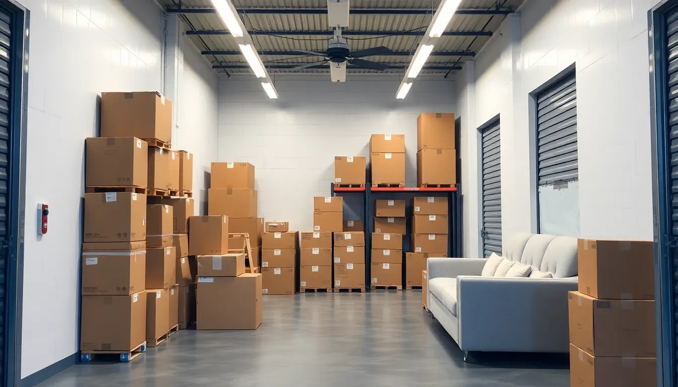 Möbellagerung in sicherer Halle