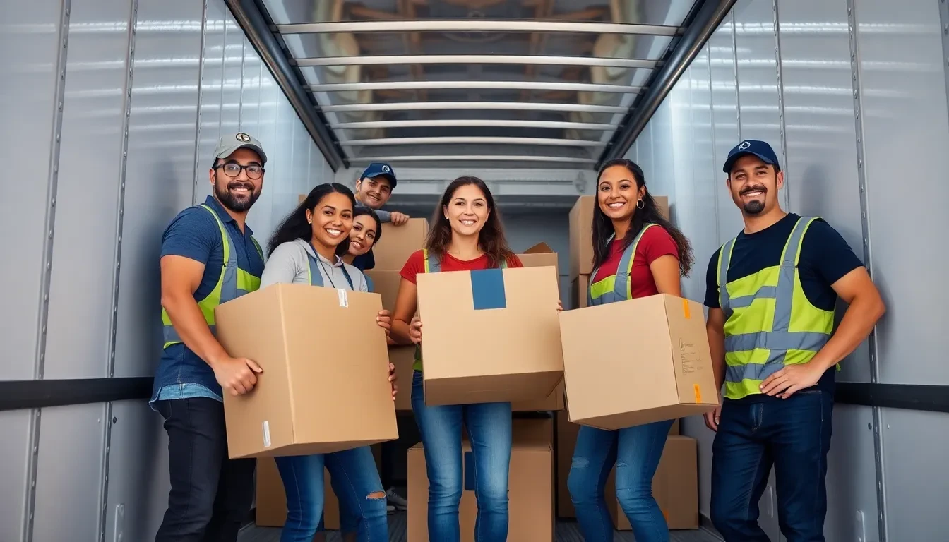 Das professionelle Umzugsteam der Lüscher Umzug AG bei der Arbeit