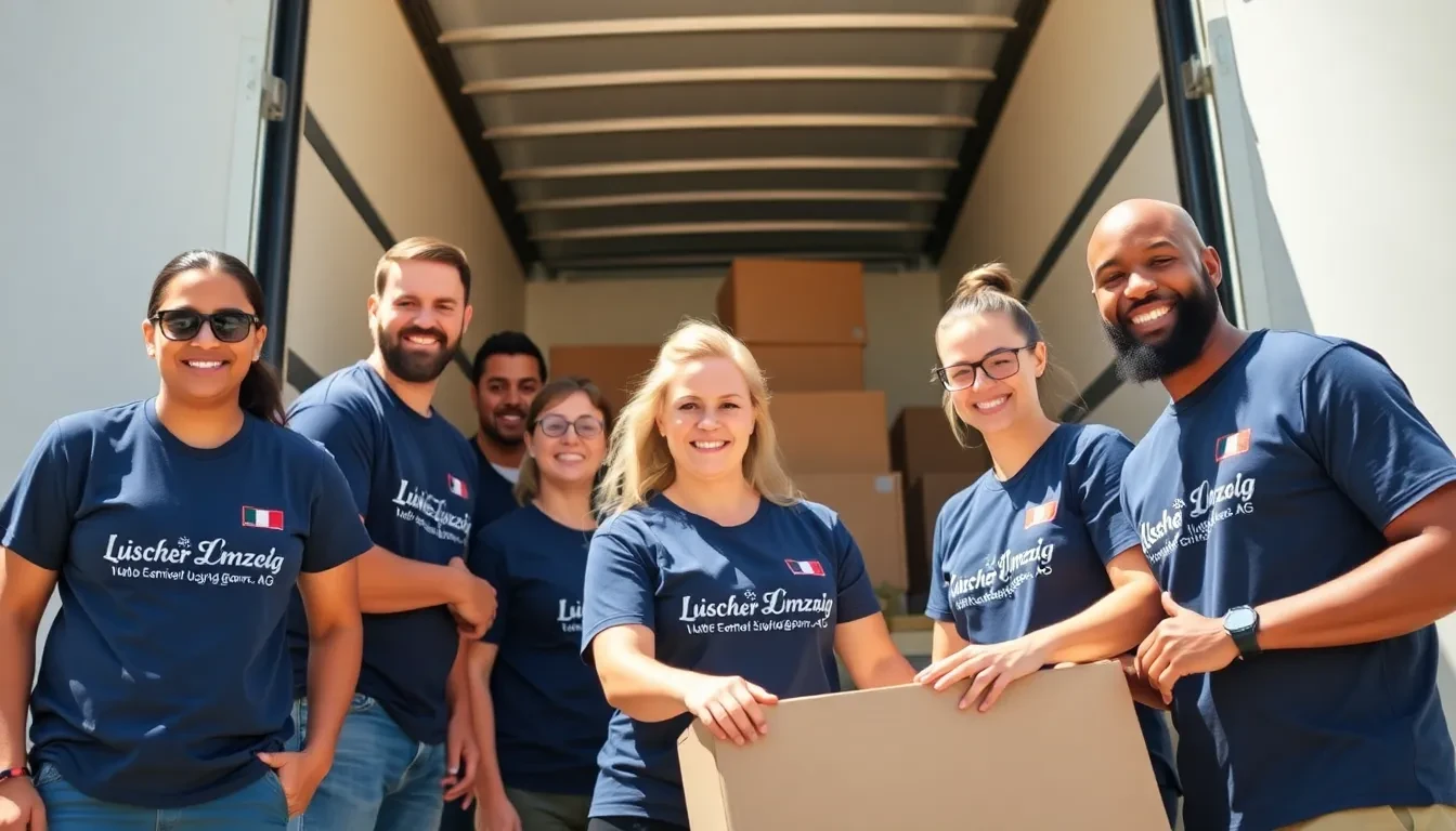 Team von Lüscher Umzug AG bei der Arbeit