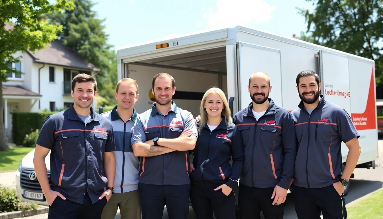 Das professionelle Team der Lüscher Umzug AG im Aargau