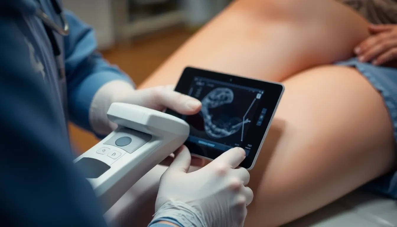 Ultraschalldiagnostik einer Beinvene