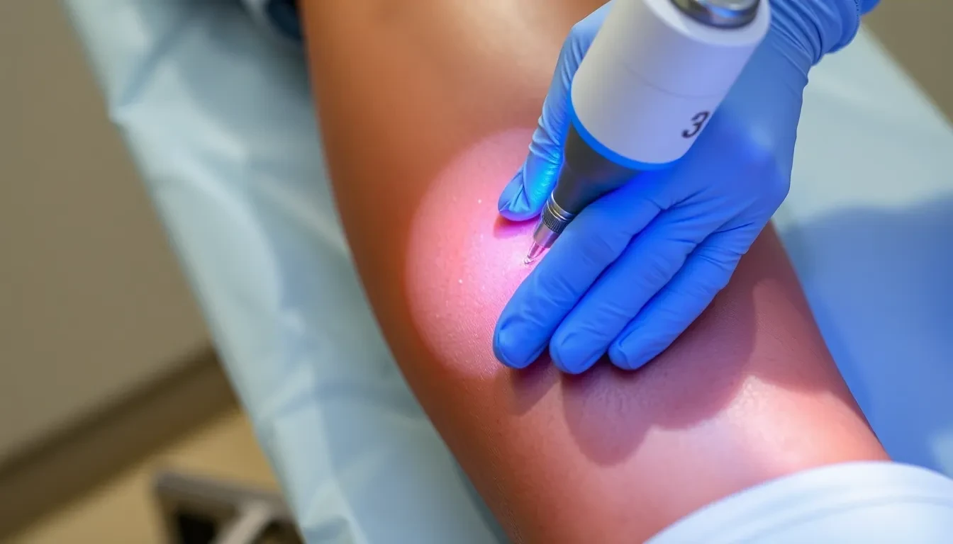 Minimalinvasive Laserbehandlung einer Vene