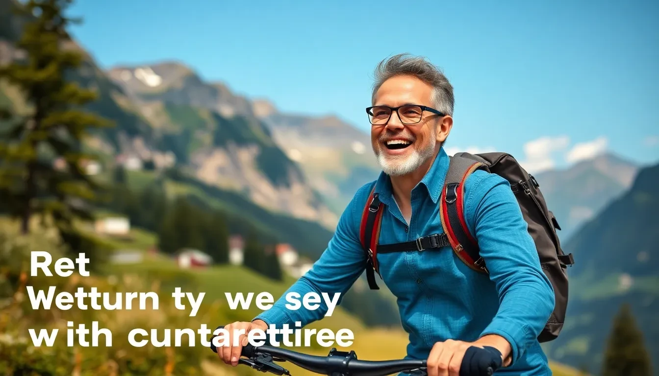 Aktive Person beim Wandern in den Schweizer Alpen nach Venenbehandlung