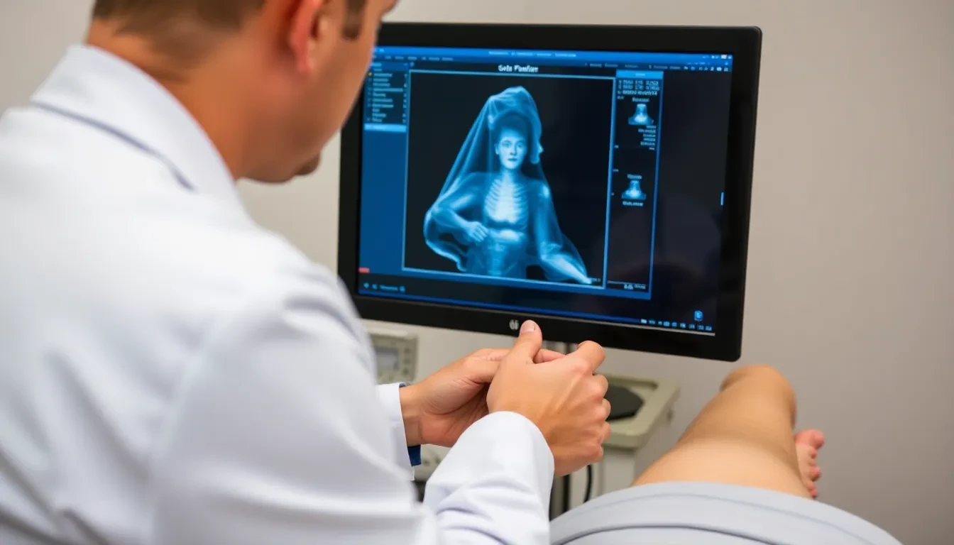 Ultraschalldiagnostik am Bein