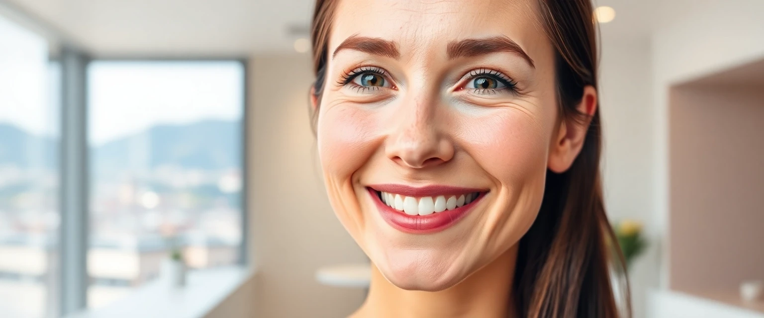 Frau mit ebenmässigem Hautbild nach erfolgreicher Couperose-Behandlung in Zürich