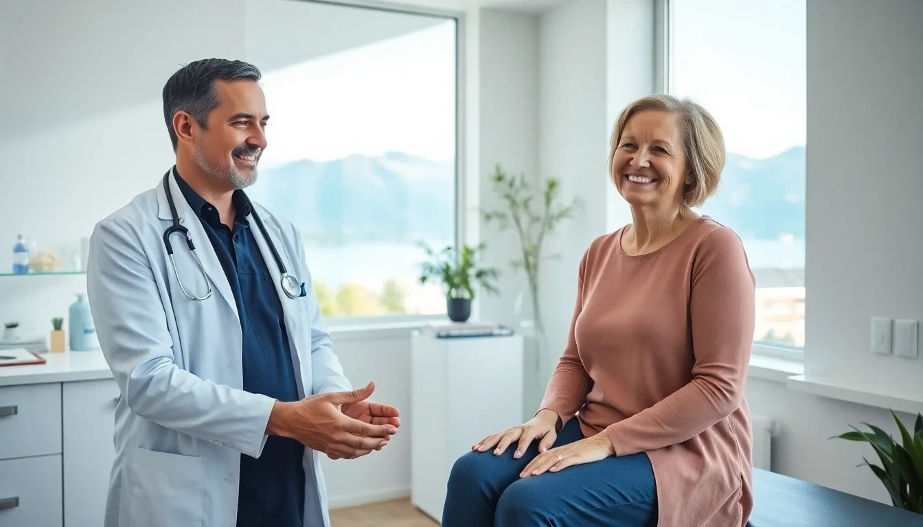 Dr. Camurati consulting a patient in a modern clinic