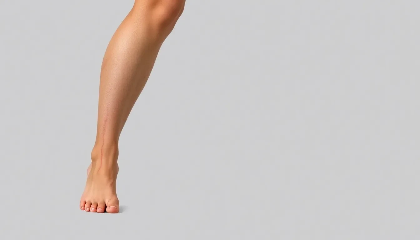 Beine mit Anzeichen von Müdigkeit und Schweregefühl durch Krampfadern