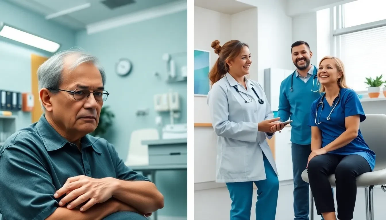 Vergleichsbild: Traditionelle vs. moderne Krampfaderbehandlung