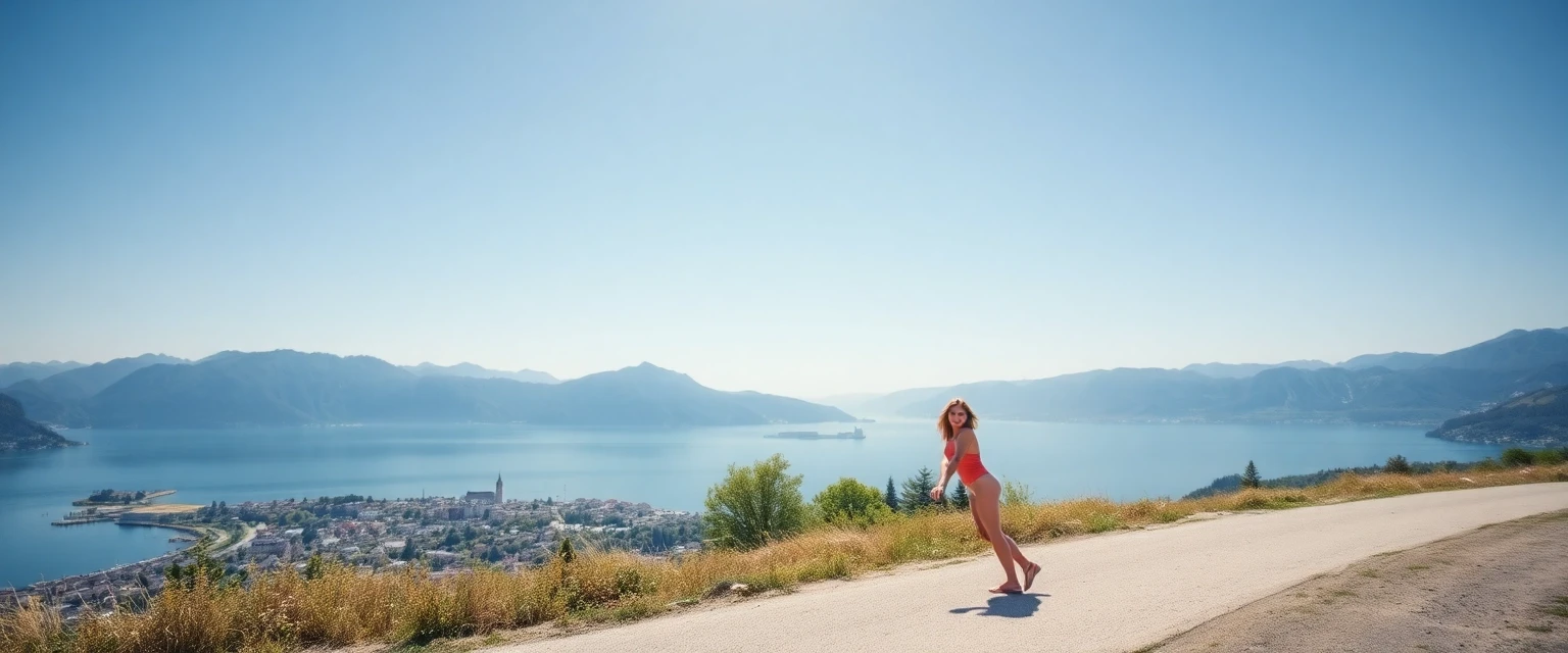 Frau mit gesunden Beinen in Schweizer Landschaft nach erfolgreicher Krampfaderbehandlung