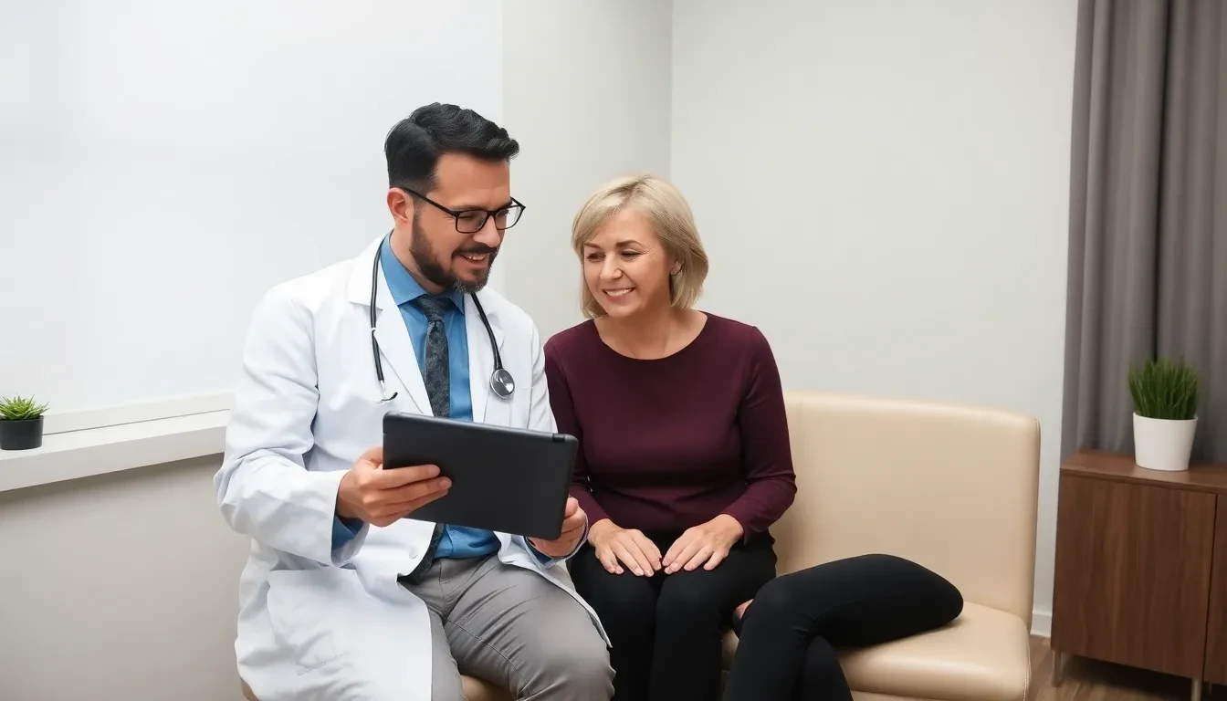 Arzt bespricht individuellen Behandlungsplan mit Patientin