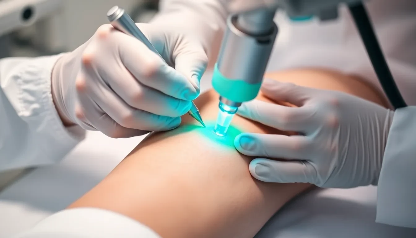 Minimalinvasive Laserbehandlung einer Krampfader