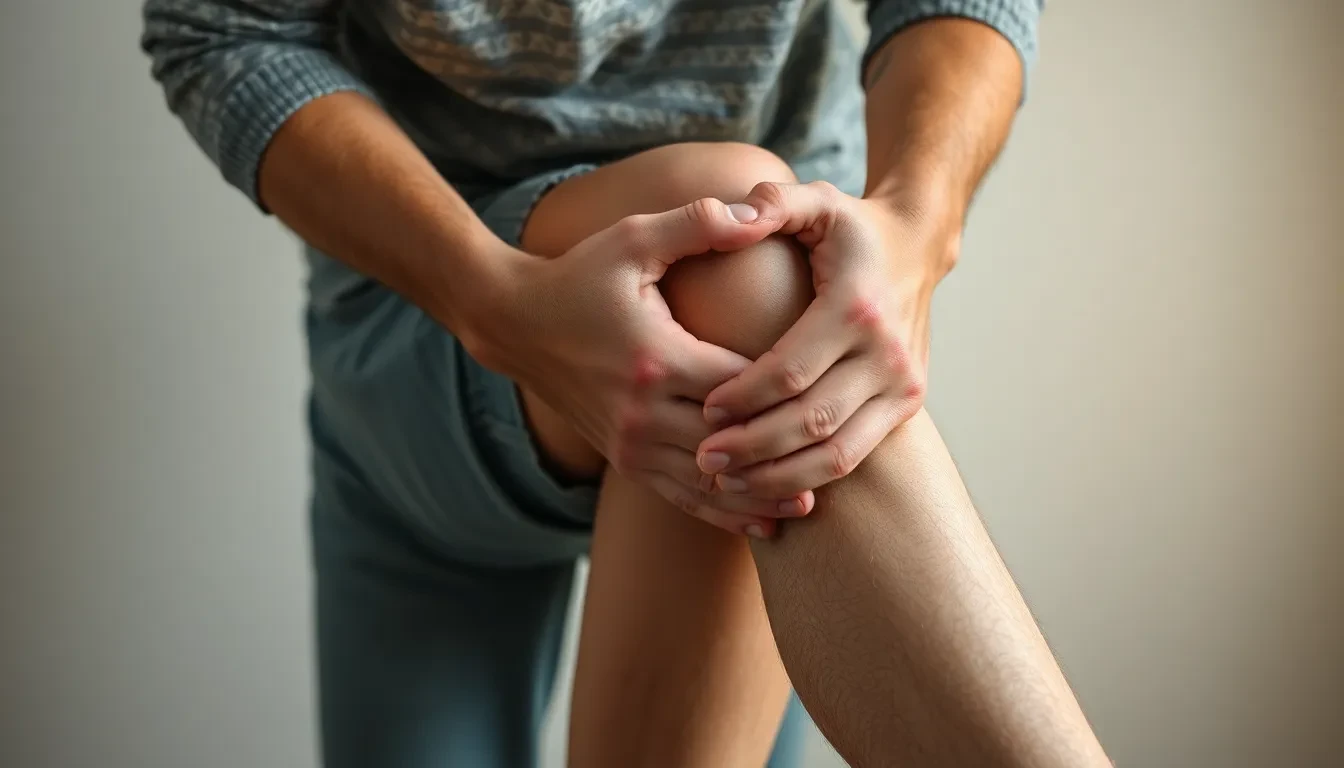 Person mit schmerzenden Beinen