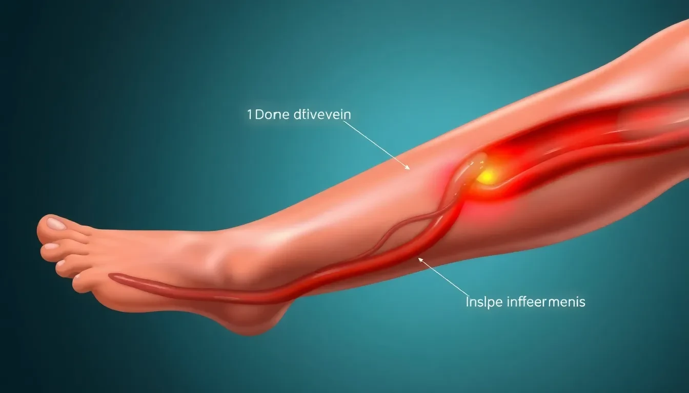 Medizinische Darstellung von Venenkomplikationen