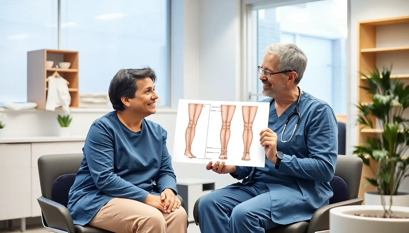 Arzt-Patienten-Gespräch zur Krampfadern-Behandlung bei Venacare