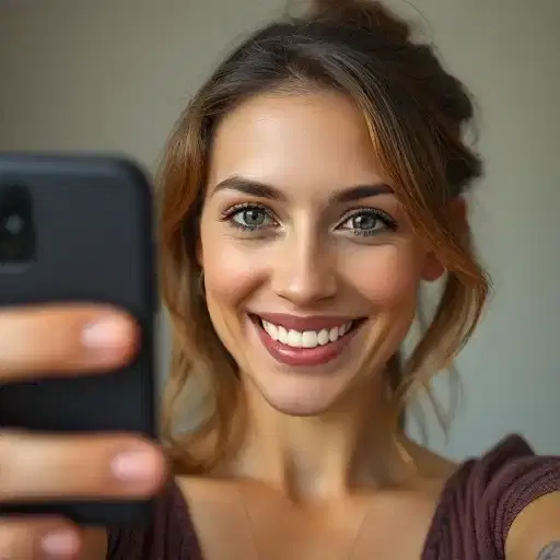 Portrait von Sara, zufriedene Patientin