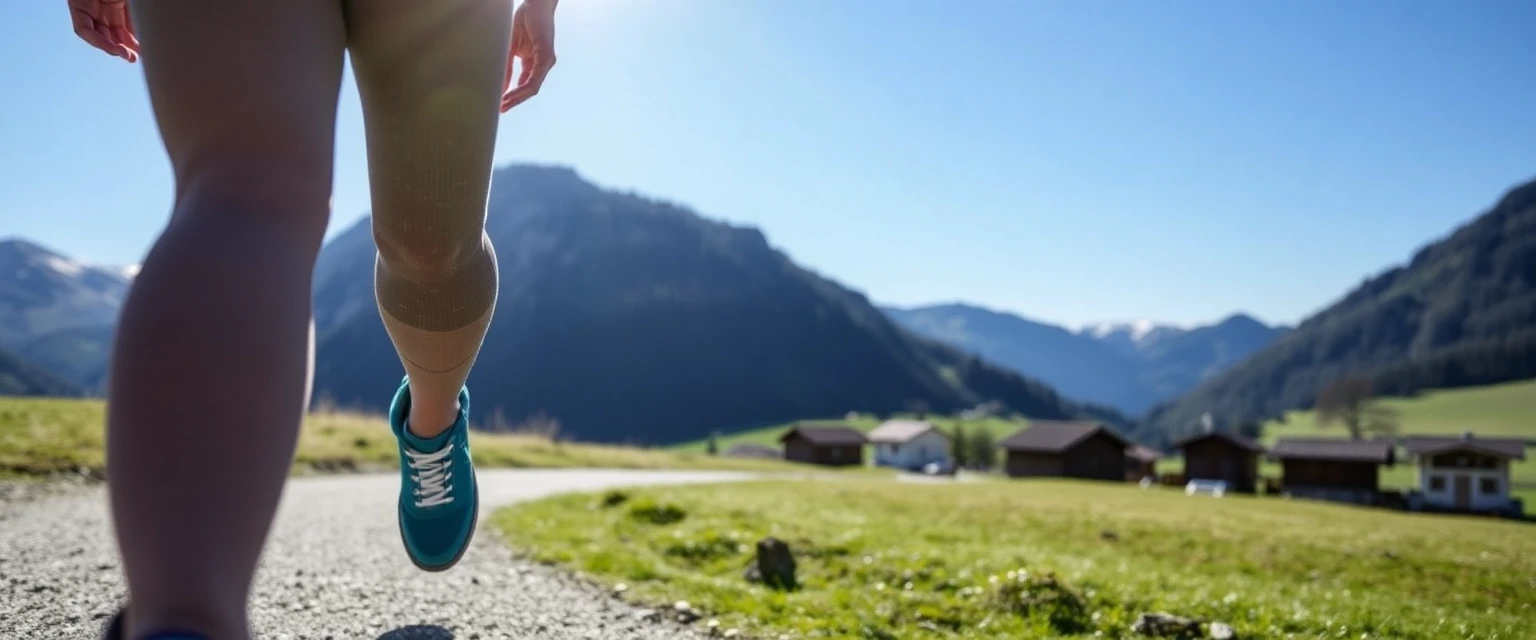 Glückliche Person mit gesunden Beinen in Zumikon nach Krampfadernoperation