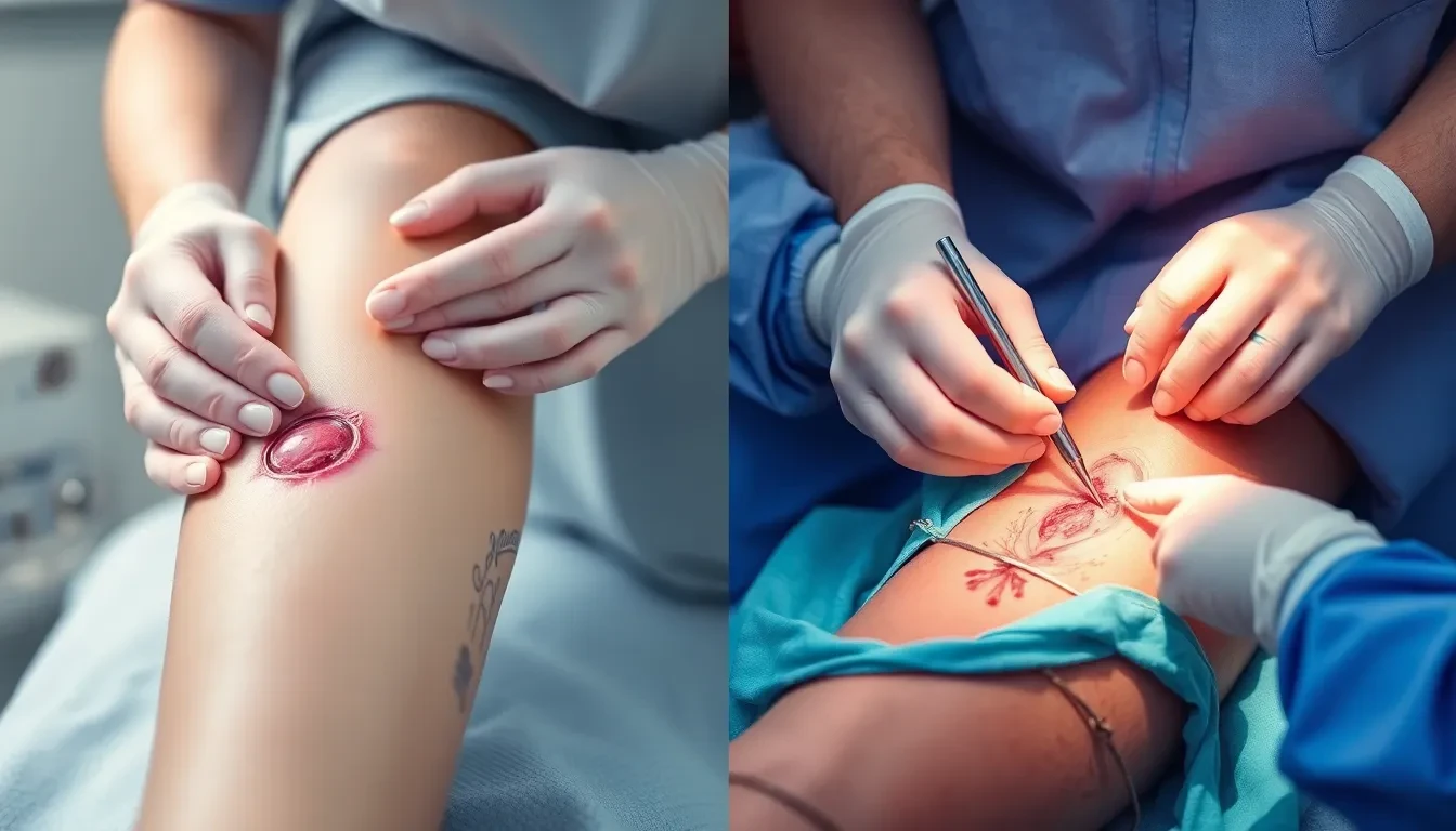 Vergleich zwischen minimalinvasiver und traditioneller Venenbehandlung