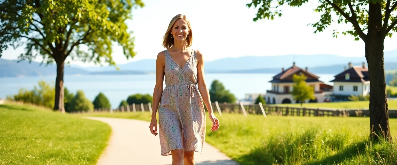 Frau mit leichten Beinen nach Krampfaderbehandlung in Küsnacht